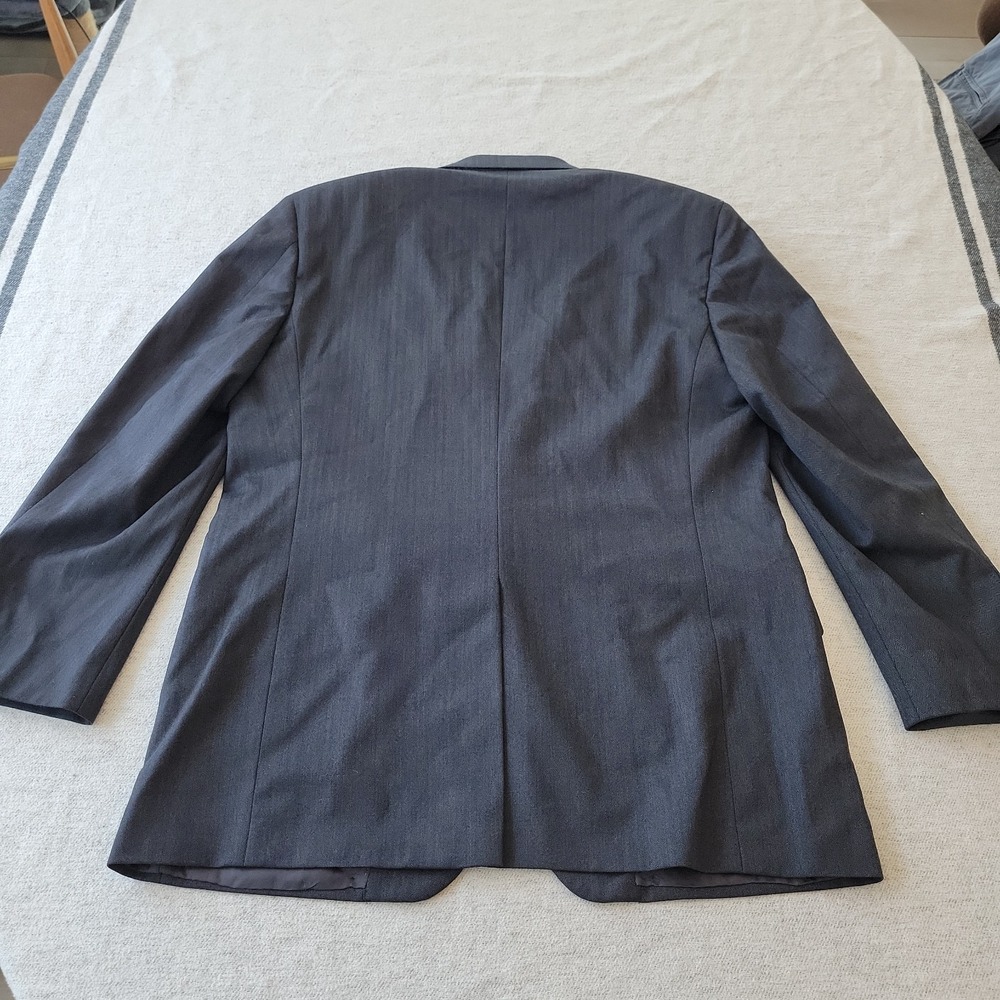 Brooks Brothers Jacket Mens 42R Saxxon Wool Madison Gray Herringbone Made in USA - Picture 11 of 13
